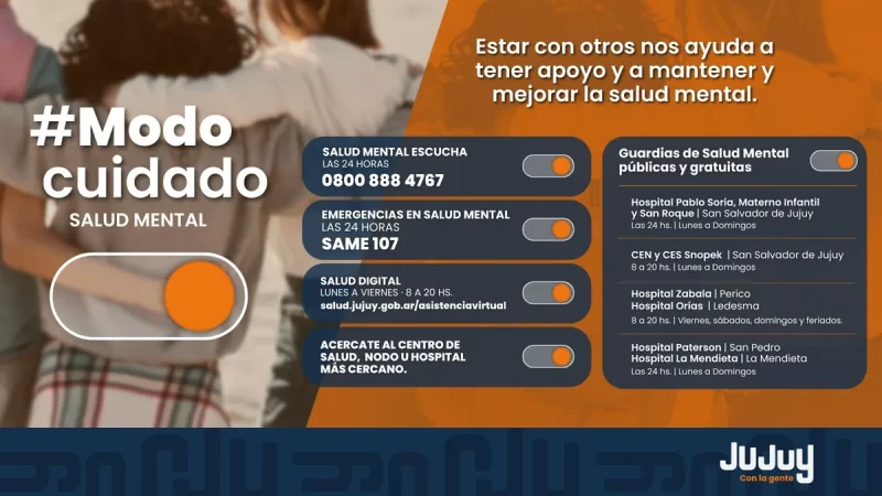 «Modo Cuidado»: Jujuy activa la campaña para proteger la Salud Mental